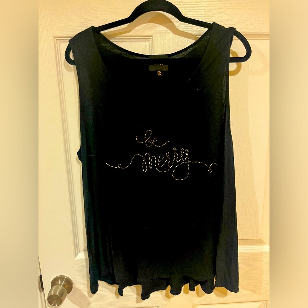 W5 BE MERRY SLEEVEL TOP FOR THE HOLIDAYS!